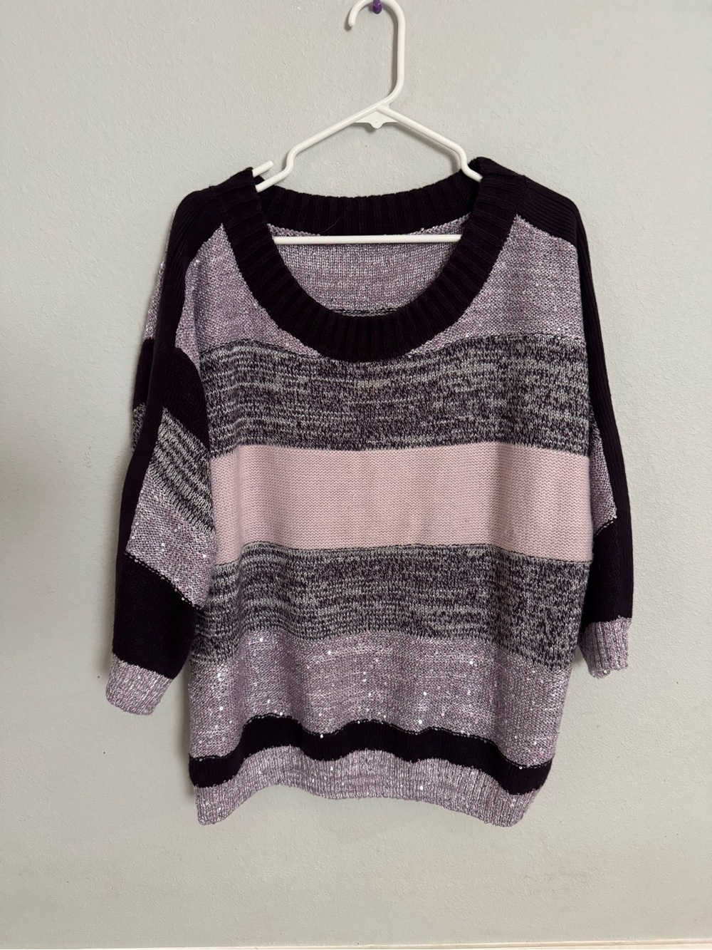 Women’s Lavender & Purple Striped Knit Sweater